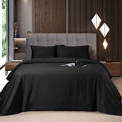 Bamboo Sheets Set 4 Pc,Cooling Breathable & Hotel Luxury Super Silky Soft, 16'' Deep Pocket.