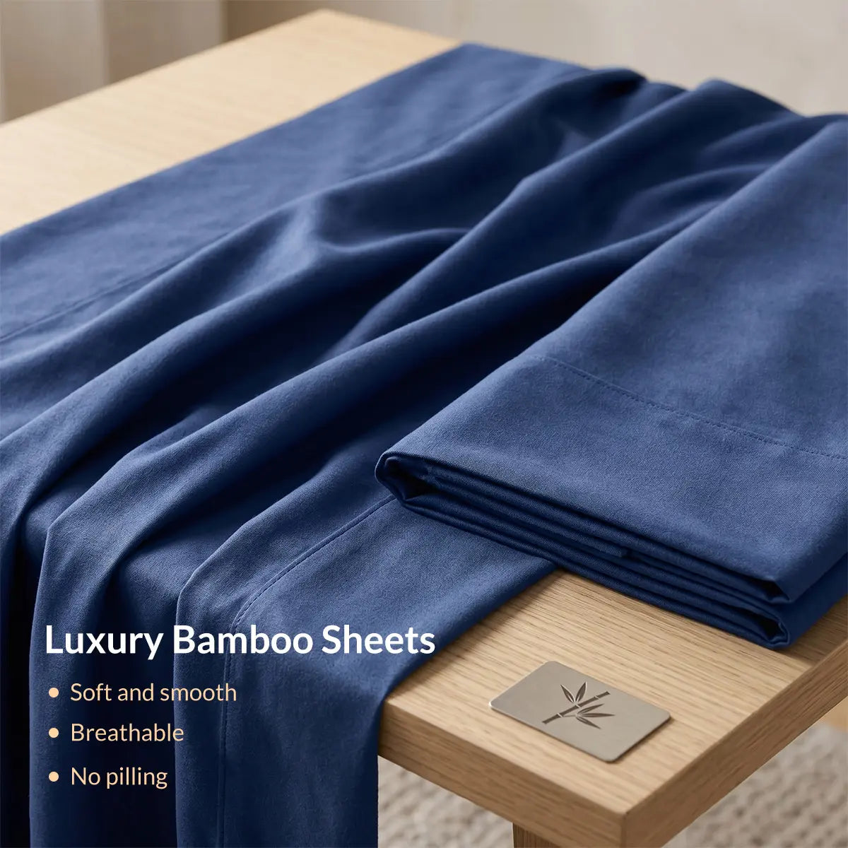 Extra Deep Pocket Bamboo Sheets - 6 Pcs Breathable & Cooling Bed Sheet Set