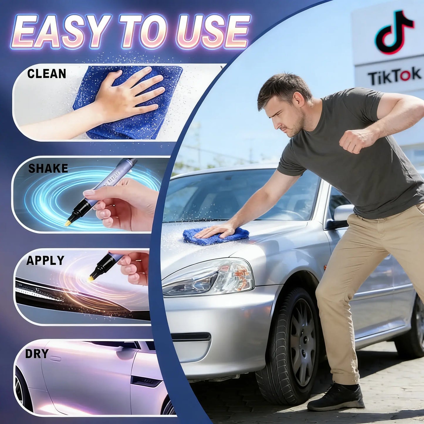Magic Car Scratch Removal Pen – Easy DIY Auto Paint Touch-Up, Quick Scratch Repair & Gloss Restoration