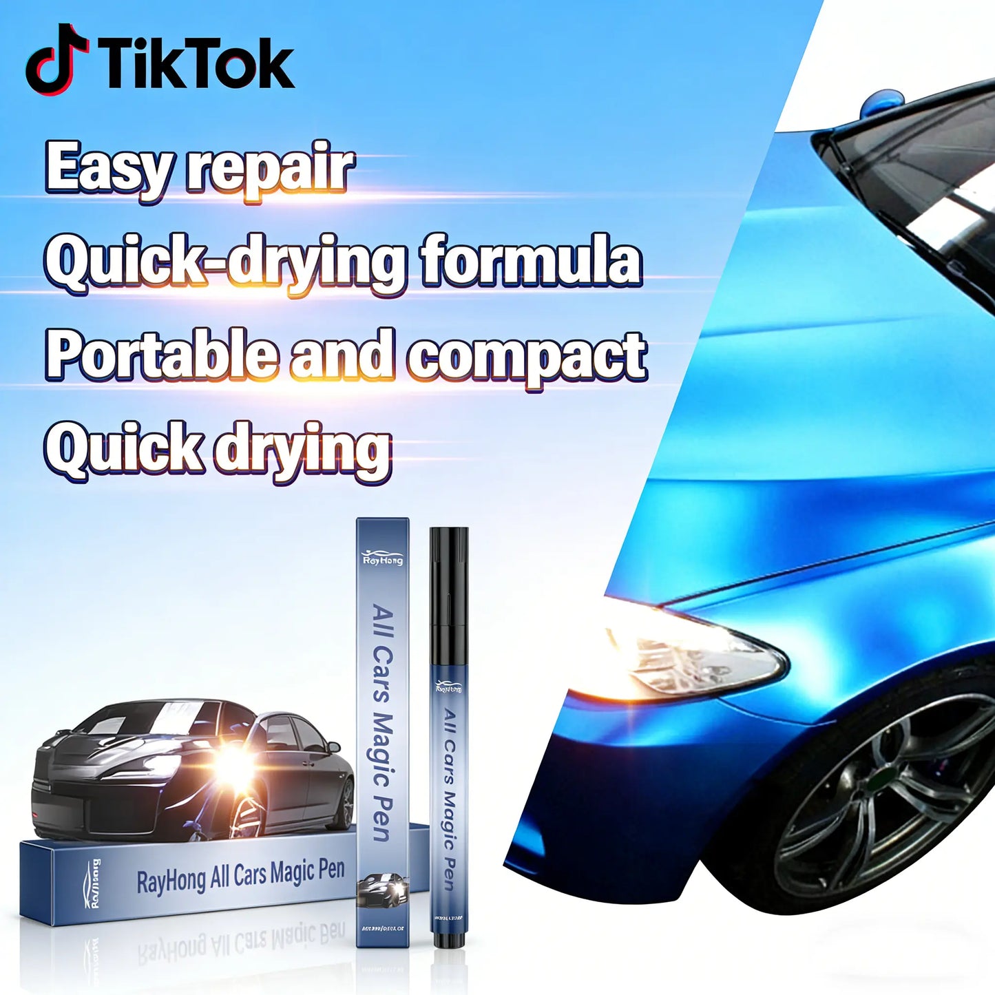 Magic Car Scratch Removal Pen – Easy DIY Auto Paint Touch-Up, Quick Scratch Repair & Gloss Restoration
